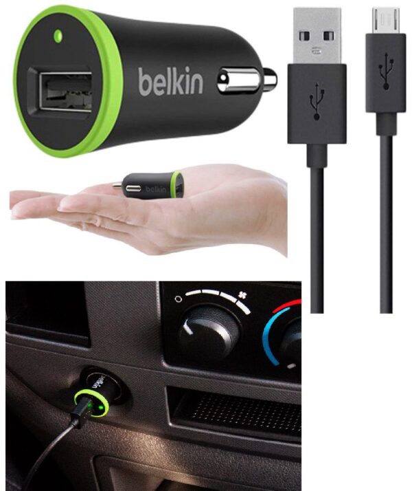 Belkin Cargadorauto/Cable/Ligtning /USB A/USB A/Negro - Imagen 4