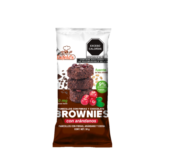 Brownies Panecillos con fibra y chocolate Brownie