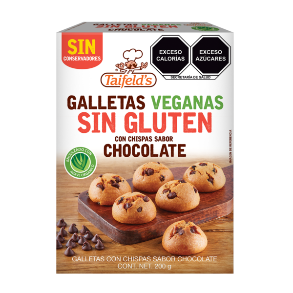 Galletas Sin Gluten con chispas sabor chocolate