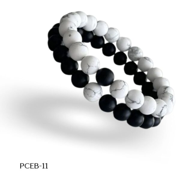 PCEB-11 Pulcera abalorio elástica Caballero Piedra Natural, 8 mm